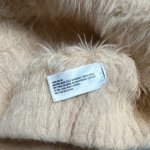 EUC Future Collective Bodycon Cream Fuzzy Sweater, XL - Picture 7 of 9